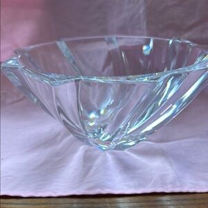 Baccarat Crystal Bowl from France stunning in the light!It measures 3 1/2x 8”